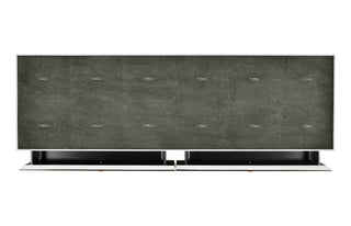 Anthracite Faux Shagreen & Gilded Console