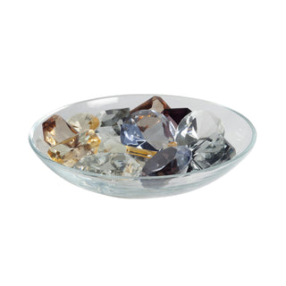 Clear Bowl with 18 Oxford Jewels-2 of Each Color