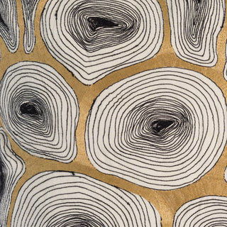 AGATE PILLOW-BLACK & GOLD