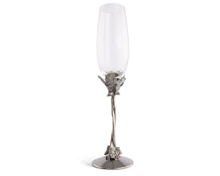 Entwined Oak Pewter Stem Champagne Flute