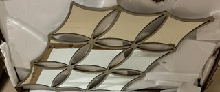 Many Diamonds Mirror - 9 Diamond-Shaped Panes, Exotic Silver Frames, Wall Decor