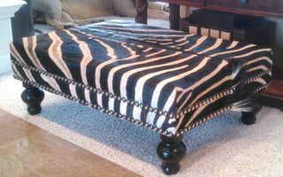 OTTOMAN - XL Genuine Zebra