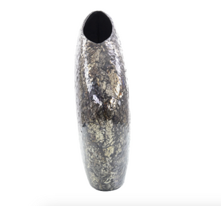 Mosaic Glass Vase – Asymmetrical Decorative Vase with Blue
