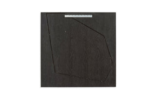 Modern Geometric Square Mirror - Dark French Oak Finish