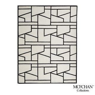 ZIG ZAG RUG-IVORY/BLACKL