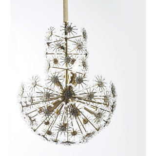 Maitland Smith Soft Brass Chandelier with Crystal Beading – Floral Decor