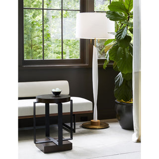 Tuck Bench Bone Linen Upholstery Architectural Design with Steel Legs Ray Booth