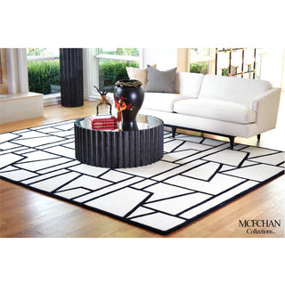 ZIG ZAG RUG-IVORY/BLACKL