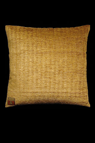 Barbarigo Biscuit printed velvet square cushion