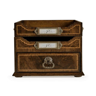 Jonathan Charles Letter Tray Victorian with Drawer - American Walnut