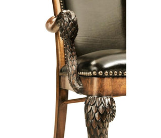 Jonathan Charles Burr Walnut "pangolin" Arm Chair