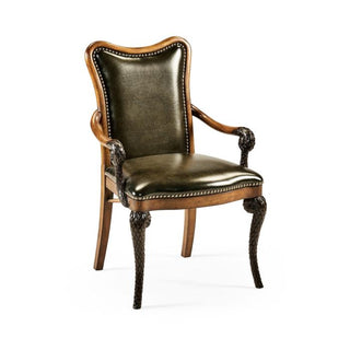 Jonathan Charles Burr Walnut "pangolin" Arm Chair