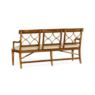 Jonathan Charles Medium Bench Regency Arched Back in Walnut - Mazo