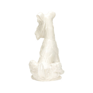 Henry Dog Statue – White Glazed Ceramic Dog Sculpture