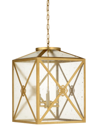 Shaulis Gold Fleck Lantern - Glamorous Geometric Design