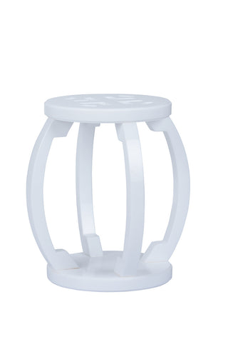 Lucite Garden Stool – Modern Acrylic Accent in Clear or White Finish