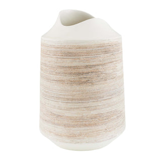 Southwestern-Inspired Pueblo Large Vase in Desert Sand Finish - Textured Ceramic Accent for Home Decor