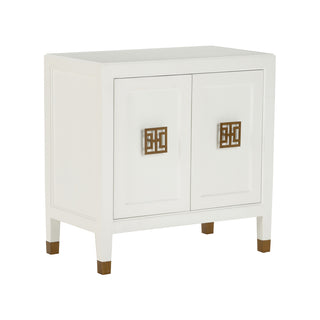 Jill Bedside Chest – Modern Asian Design with Brass Hardware, Bedroom or Living Space Accent Table