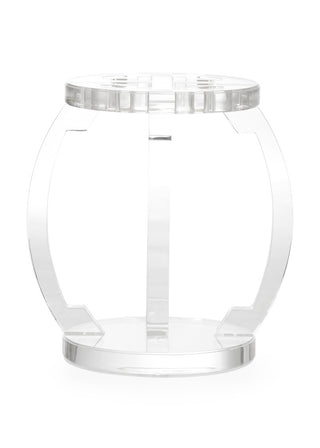 Lucite Garden Stool – Modern Acrylic Accent in Clear or White Finish