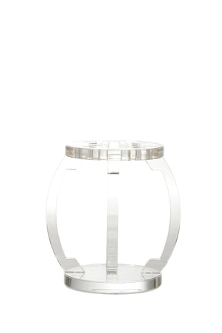 Lucite Garden Stool – Modern Acrylic Accent in Clear or White Finish