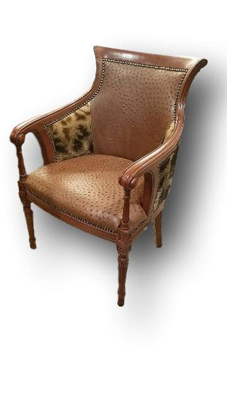 Carved Biedermeier Chair- OSTRICH/GIRAFFE