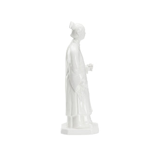 Elegant Chinese Woman Figurine - Glossy White