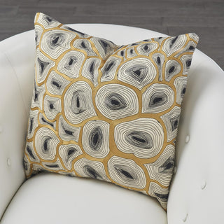 AGATE PILLOW-BLACK & GOLD