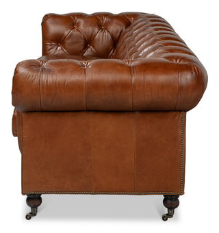 Sarried Castered Chesterfield Sofa