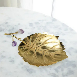 Budding Amethyst Leaf Tray II JRA-14978