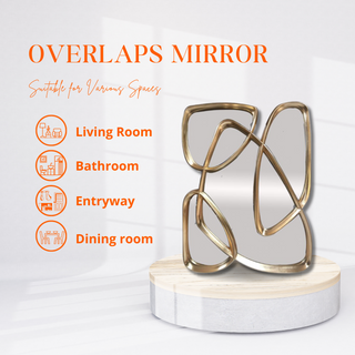 Golden Arc Statement Mirror with Multilayered Arches in Exotic Gold Finish