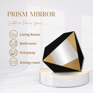 Prism Radiance Wall Mirror - Modern Geometric Design for Contemporary Spaces and Elegant Home Decor