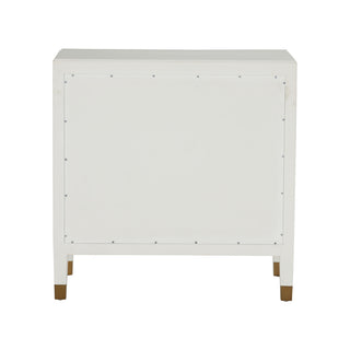 Jill Bedside Chest – Modern Asian Design with Brass Hardware, Bedroom or Living Space Accent Table