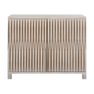 Trujillo Cabinet with Whitewashed Finish and Wave Cutouts