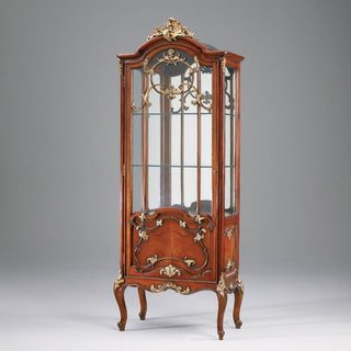 FRENCH VITRINE WITH LEFT DOOR OPEN