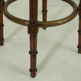 BAR STOOL ROUND WITH LEATHER