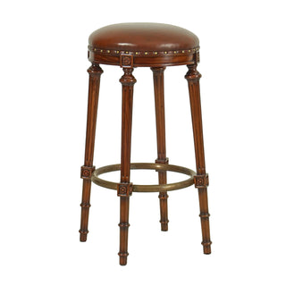 BAR STOOL ROUND WITH LEATHER