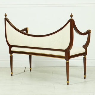 Bench Minang Mahogany with Gold Leaf