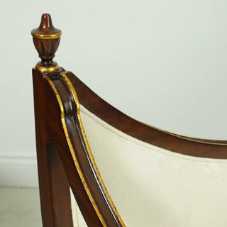 Bench Minang Mahogany with Gold Leaf