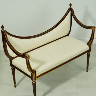 Bench Minang Mahogany with Gold Leaf