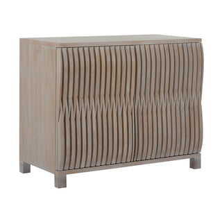 Trujillo Cabinet with Whitewashed Finish and Wave Cutouts