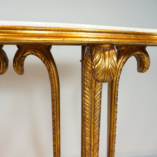 CONSOLE TABLE PLUME CREAM MARBLE