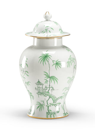 Green Chinoiserie Jar 381875