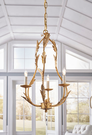 Petite Chandelier – Antique Gold Leaf Finish