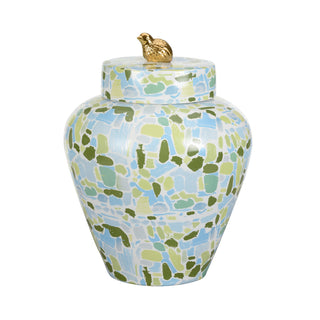 Lumberton Jar With Lid - Blue/Green