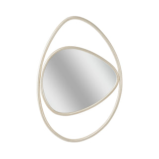 Lindsay Mirror - Textured Silver Mirror with Snake Skin Pattern