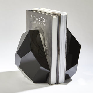 Crystal bookends-black(set)