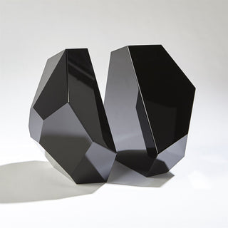 Crystal bookends-black(set)