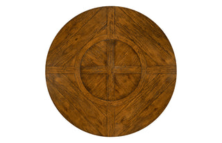 60 Country Walnut Round Dining Table with Inbuilt Lazy Susan