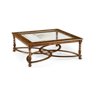 Jonathan Charles Large Square Coffee Table Oyster - Eglomise Top