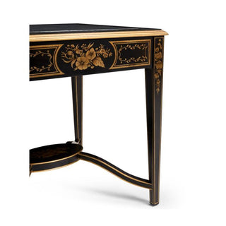 Jonathan Charles Black & Églomisé Square Side Table